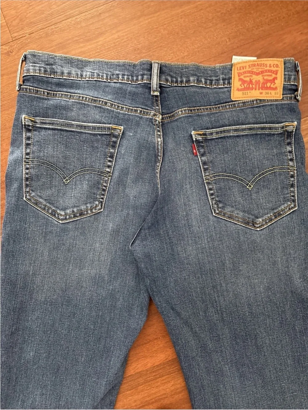 Levi’s 511 Slim Fit Jeans Men’s 36x32 Blue Wash Denim Tapered Casual